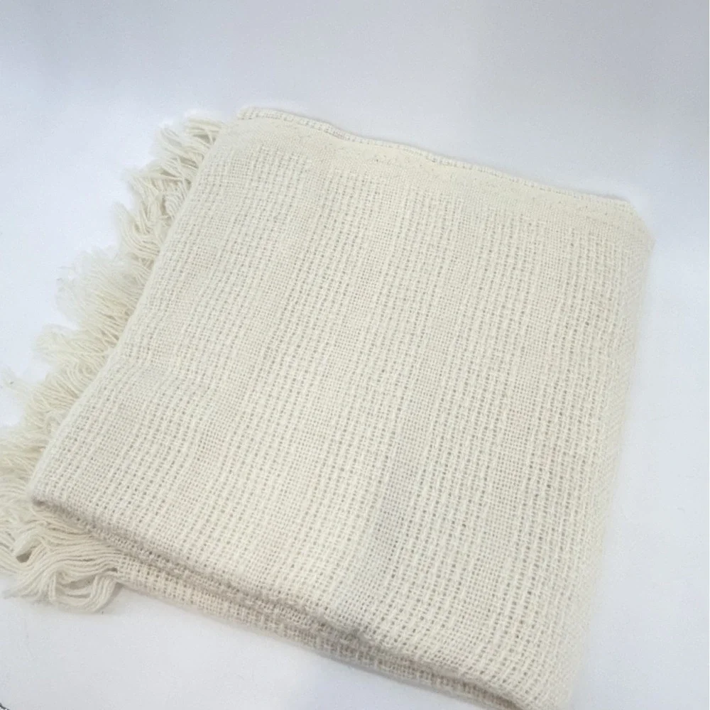 JC Penny Classic Wool Blend Cross Stitch Blanket Afghan Throw Size 50